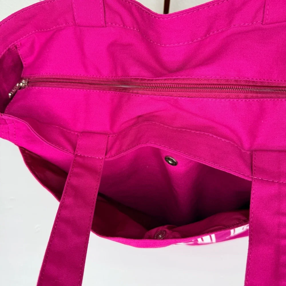 PINK Victoria's Secret Tote Bag magenta color. - Picture 5 of 8